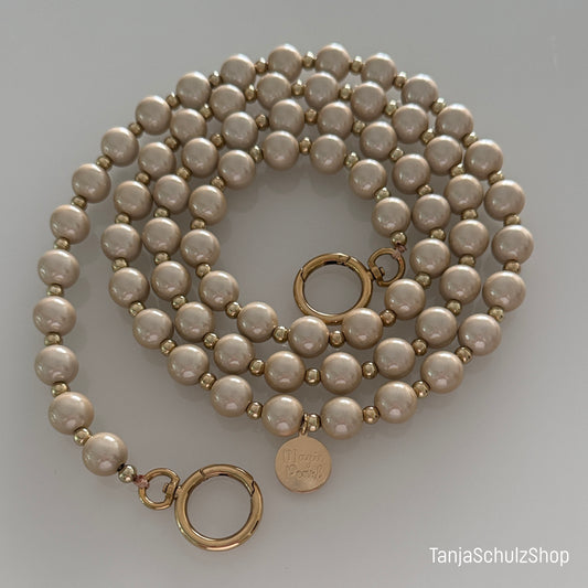 Magic Pearl - Handykette Champagner/Gold