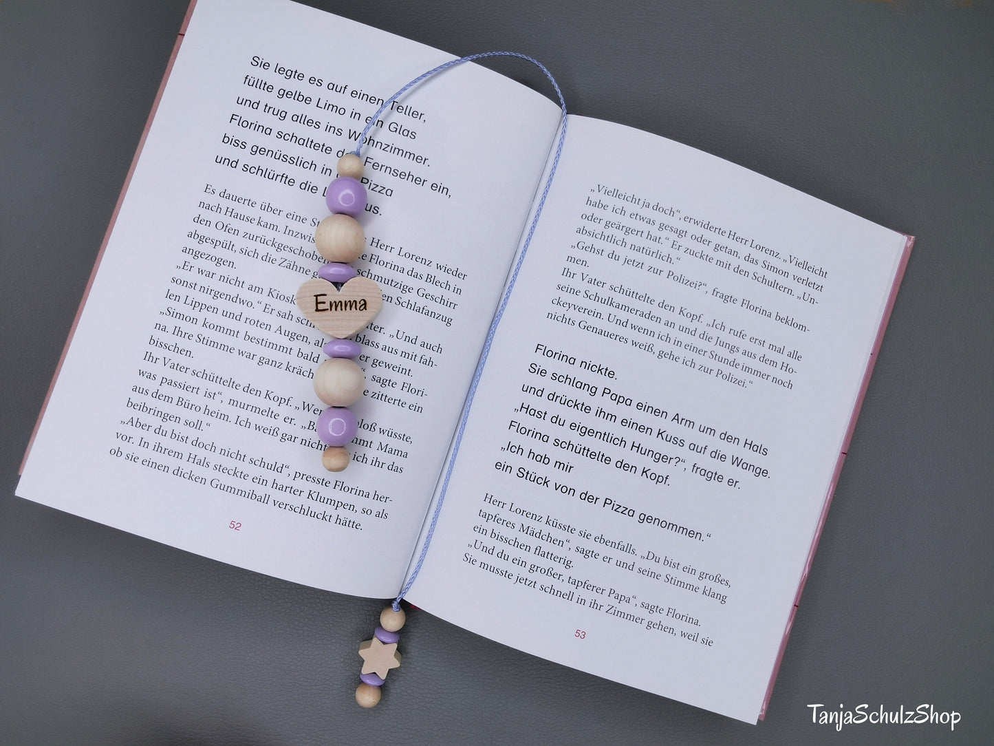 Lesezeichen - Bücherwurm, Geschenkidee zur Einschulung - Schulkind - personalisiert mit dem Namen des Kindes